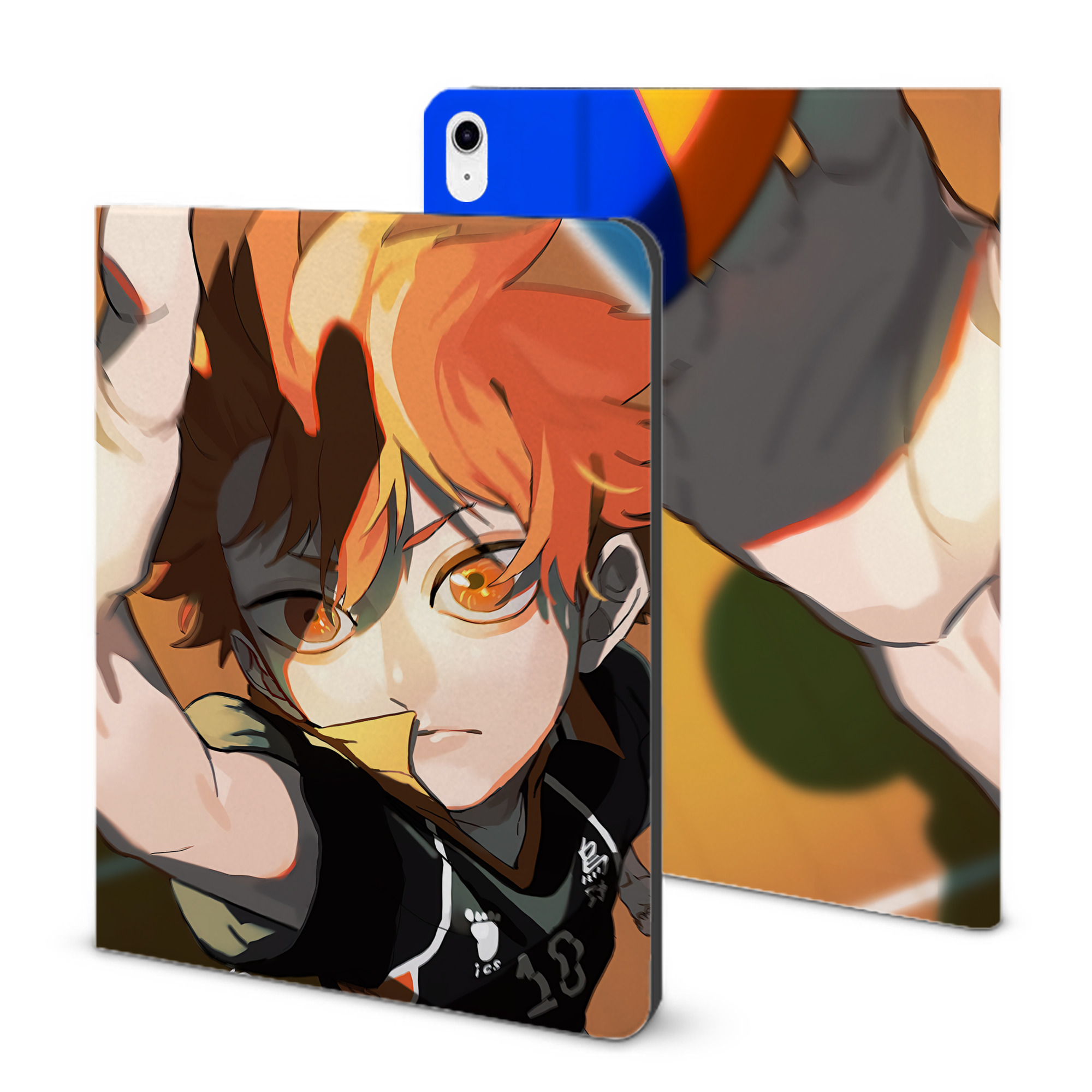（画像用） ハイキュー!! Haikyu!! IPad ケース ブック型 PUレザー TPU 耐衝撃 軽量 薄型 ペン収納なし 全面保護 IPad 各モデル対応